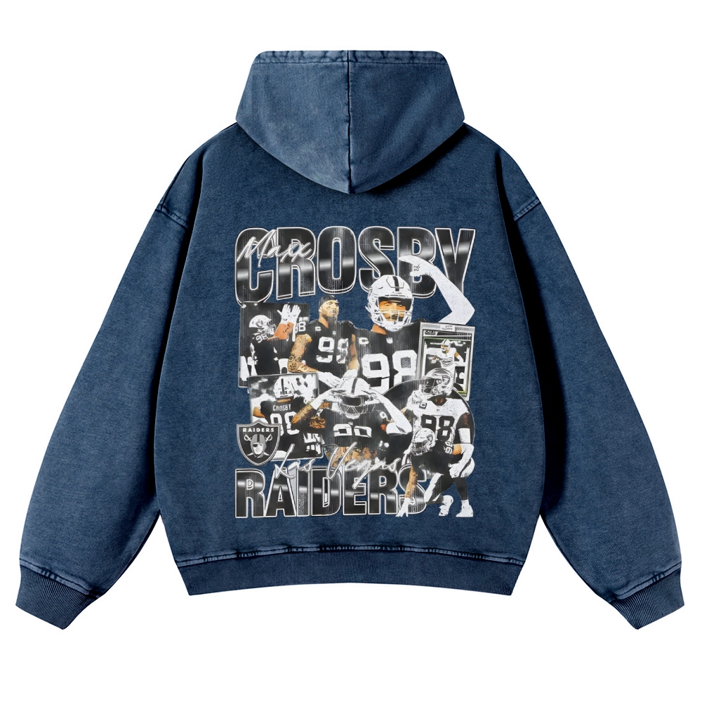 Casual Washed Hoodie MAXX CROSBY