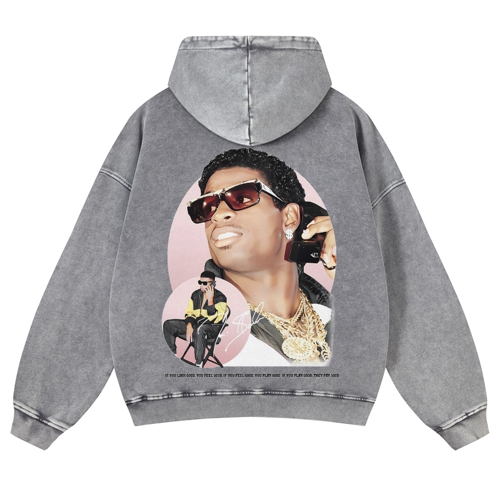 Casual Washed Hoodie|DEION SANDERS