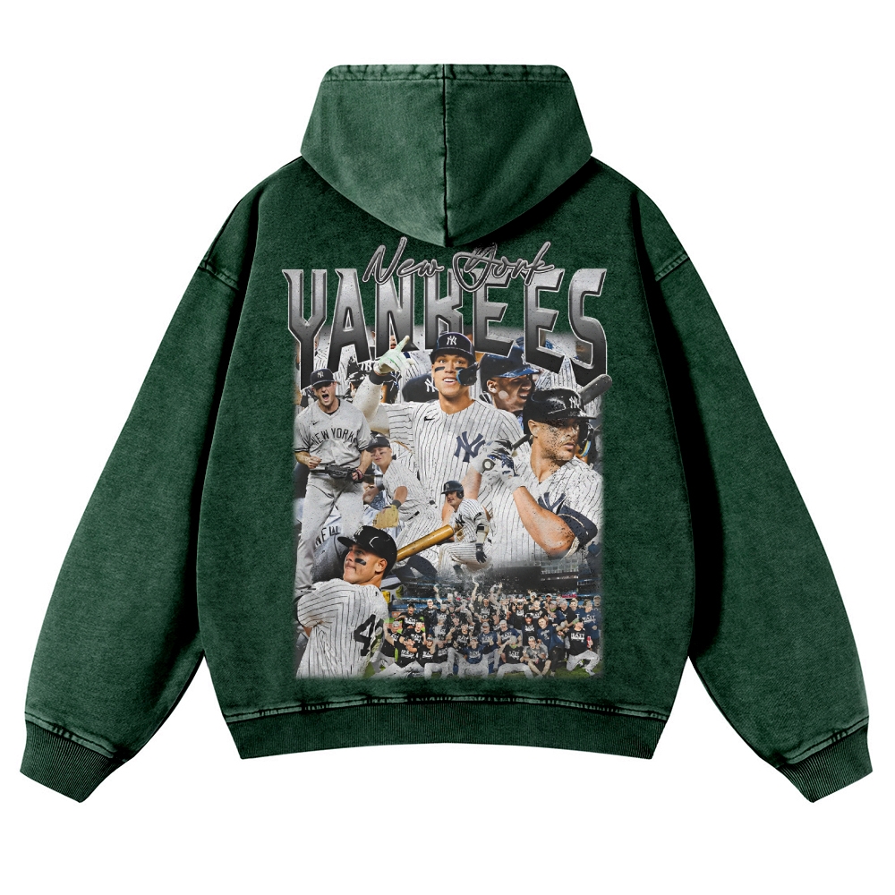 Casual Washed Hoodie|NEW YORK YANKEES