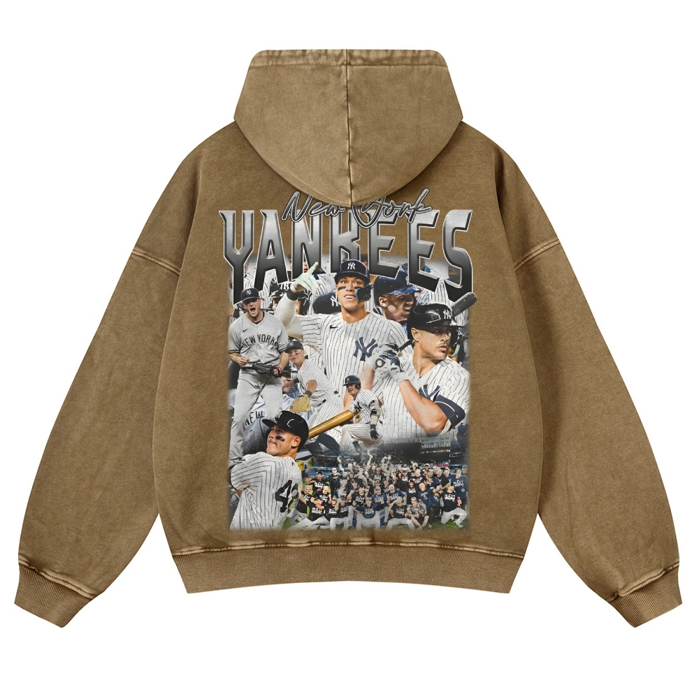 Casual Washed Hoodie|NEW YORK YANKEES