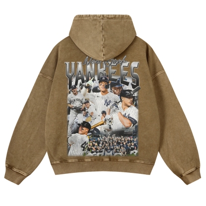 Casual Washed Hoodie|NEW YORK YANKEES