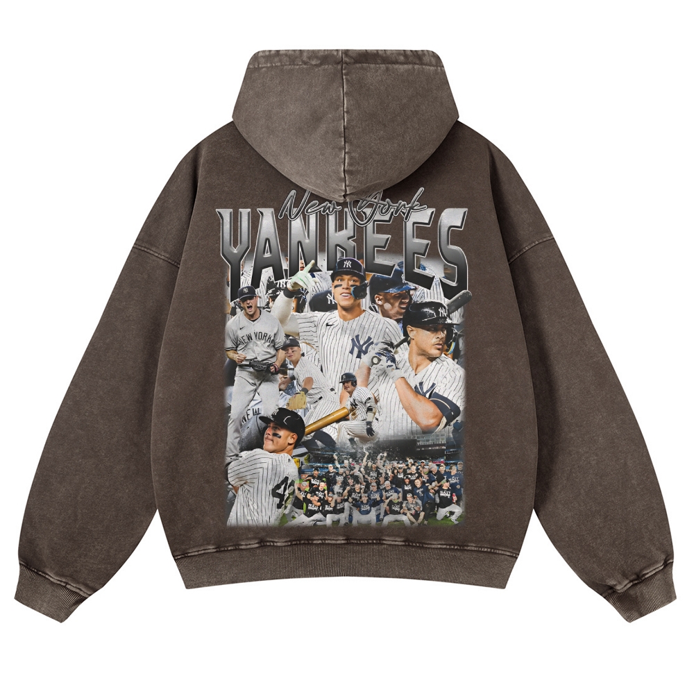 Casual Washed Hoodie|NEW YORK YANKEES