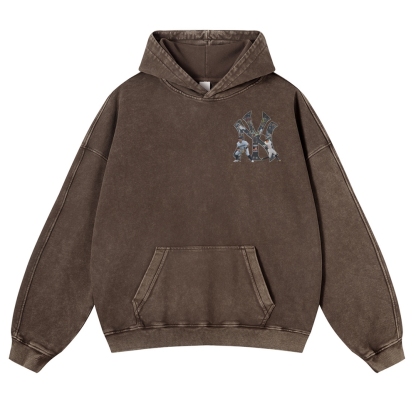 Casual Washed Hoodie|NEW YORK YANKEES