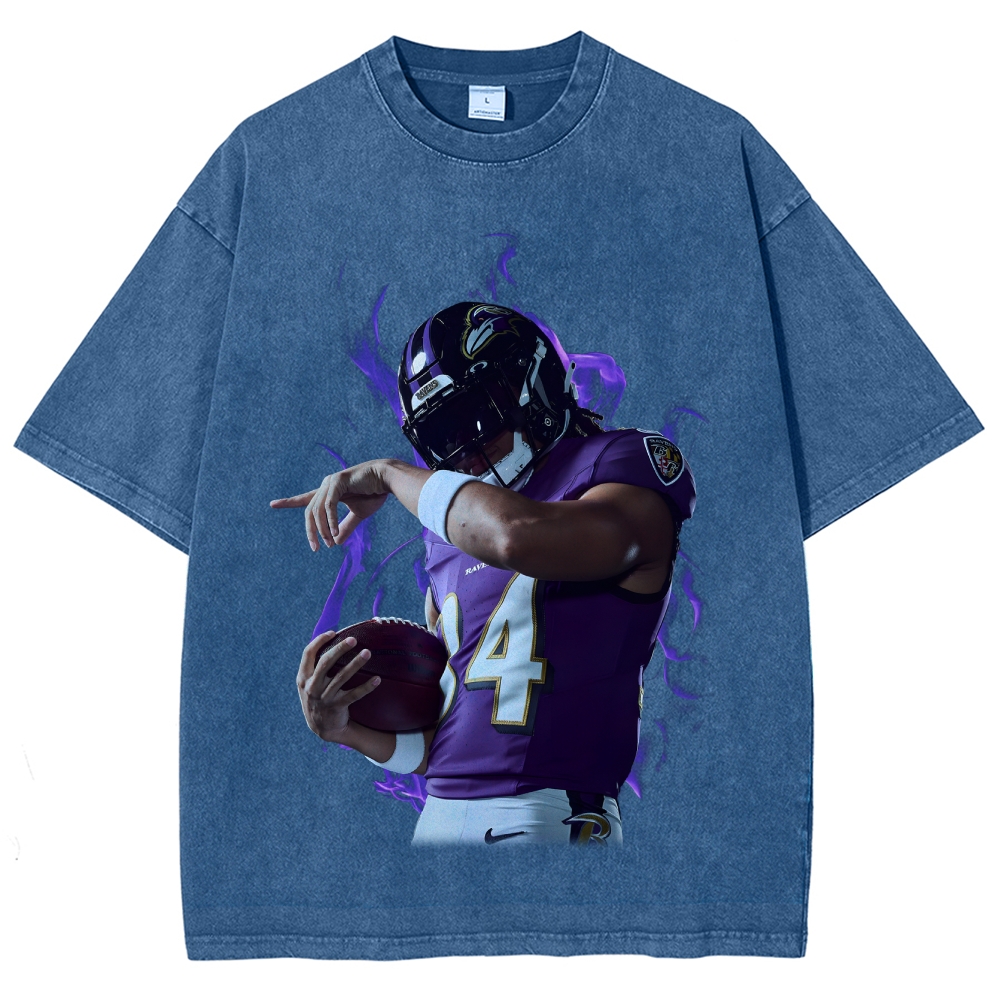 Unisex Fit Washed T-Shirt Baltimore Ravens