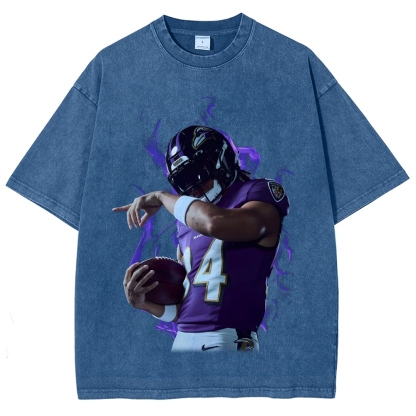 Unisex Fit Washed T-Shirt Baltimore Ravens