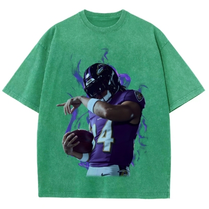 Unisex Fit Washed T-Shirt Baltimore Ravens