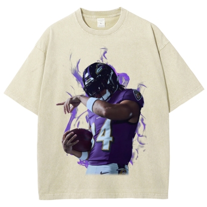 Unisex Fit Washed T-Shirt Baltimore Ravens