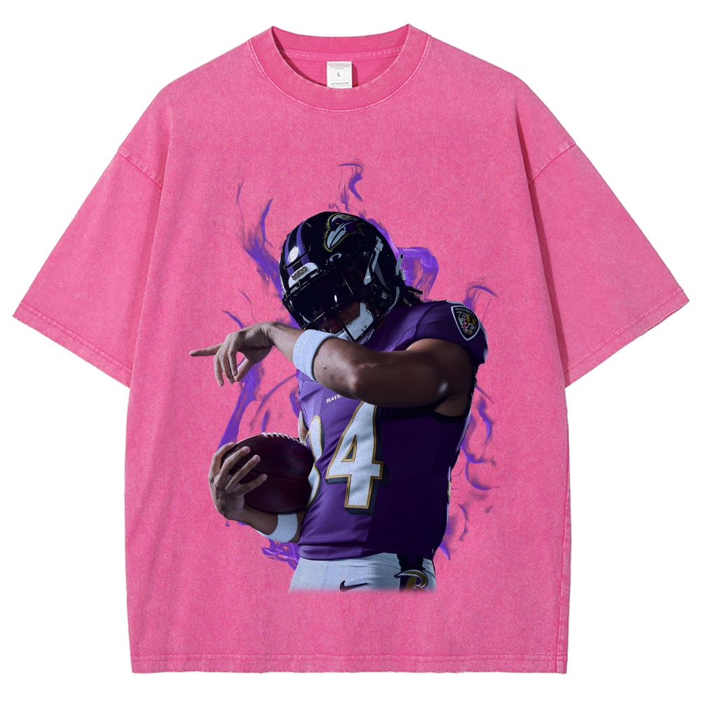 Unisex Fit Washed T-Shirt Baltimore Ravens