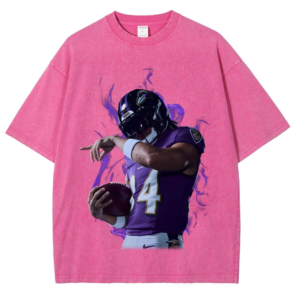 Unisex Fit Washed T-Shirt Baltimore Ravens