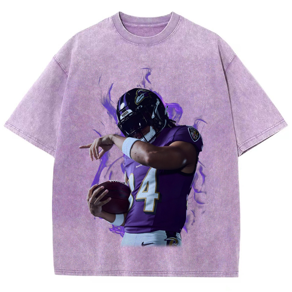 Unisex Fit Washed T-Shirt Baltimore Ravens