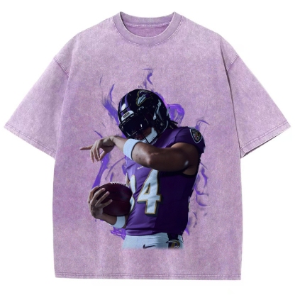 Unisex Fit Washed T-Shirt Baltimore Ravens