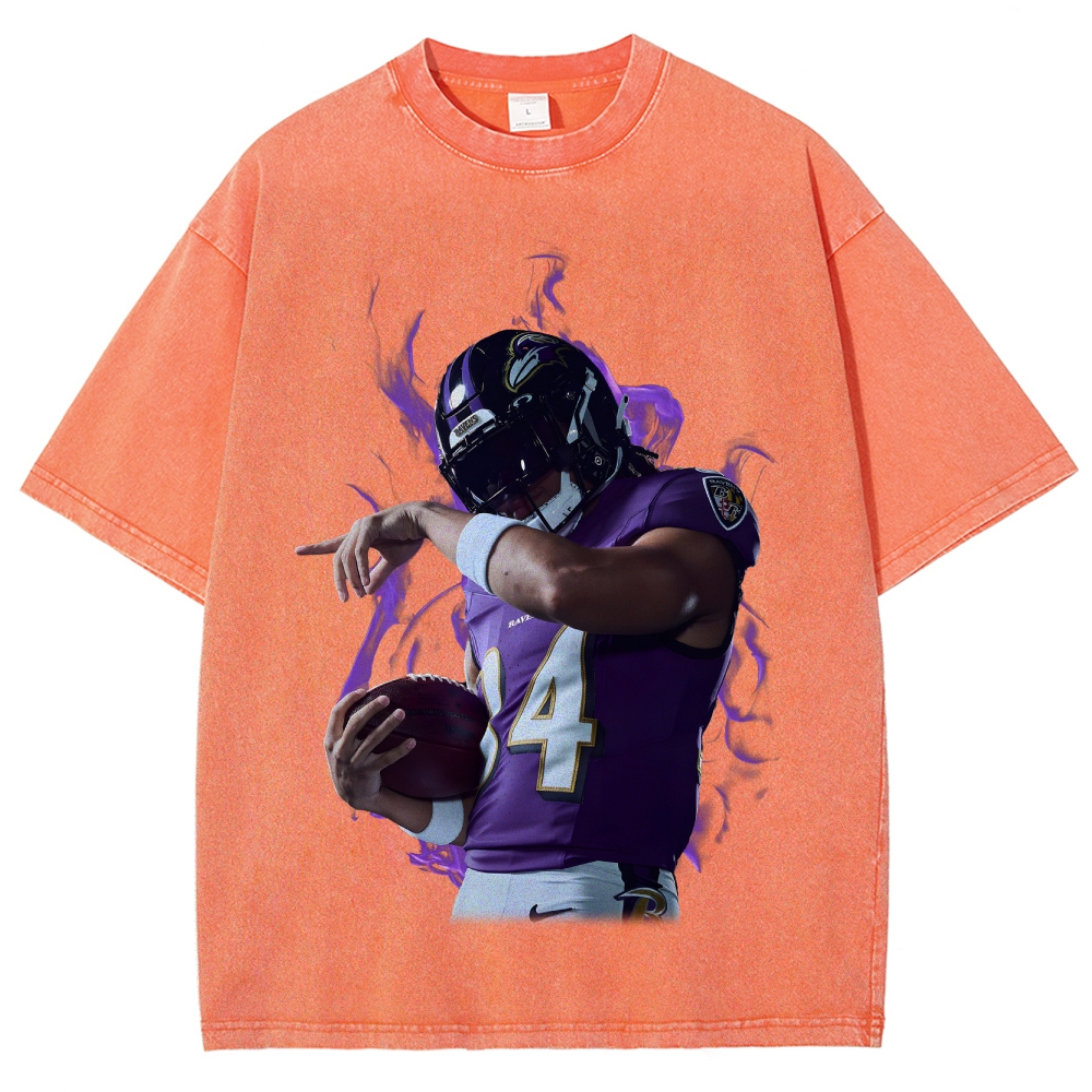 Unisex Fit Washed T-Shirt Baltimore Ravens