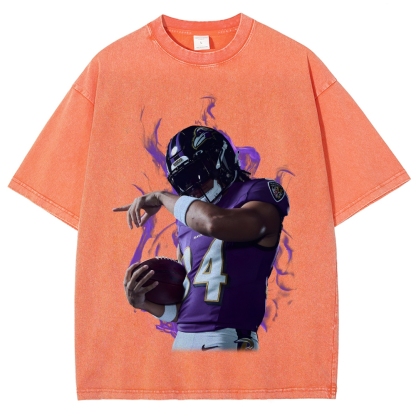 Unisex Fit Washed T-Shirt Baltimore Ravens
