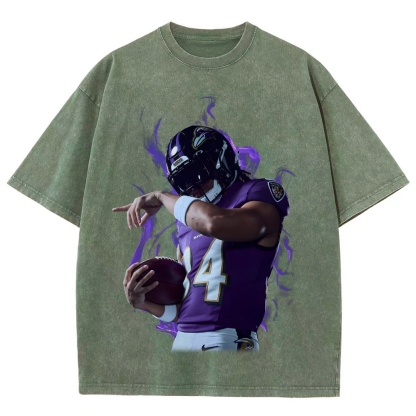 Unisex Fit Washed T-Shirt Baltimore Ravens