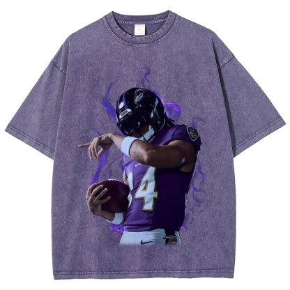 Unisex Fit Washed T-Shirt Baltimore Ravens