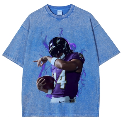 Unisex Fit Washed T-Shirt Baltimore Ravens