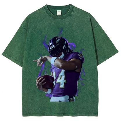 Unisex Fit Washed T-Shirt Baltimore Ravens