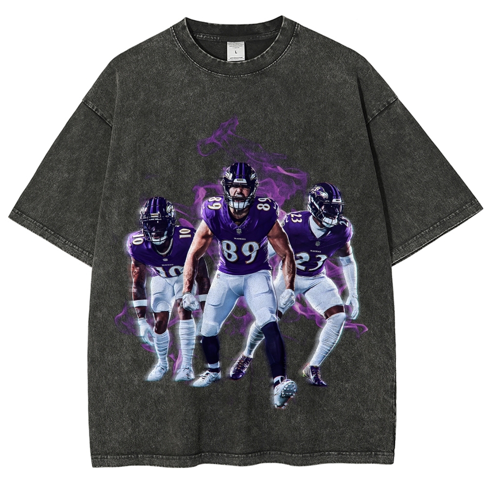 Unisex Fit Washed T-Shirt Baltimore Ravens