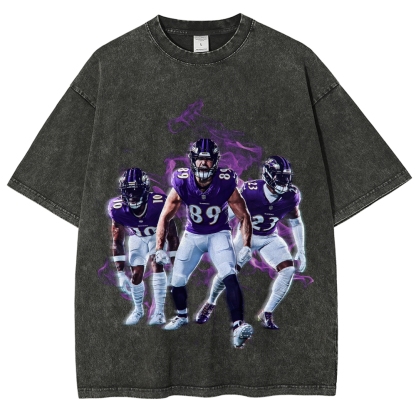 Unisex Fit Washed T-Shirt Baltimore Ravens