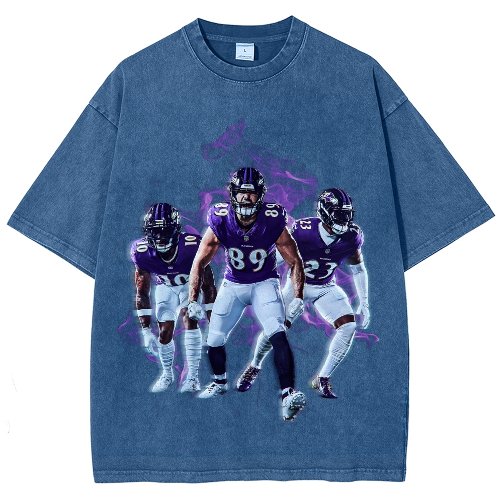 Unisex Fit Washed T-Shirt Baltimore Ravens