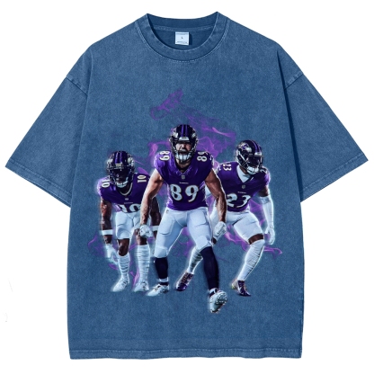 Unisex Fit Washed T-Shirt Baltimore Ravens