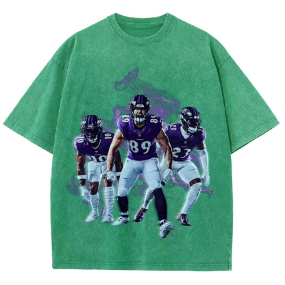 Unisex Fit Washed T-Shirt Baltimore Ravens