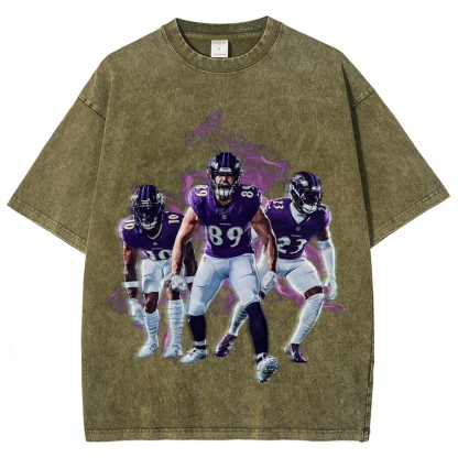 Unisex Fit Washed T-Shirt Baltimore Ravens