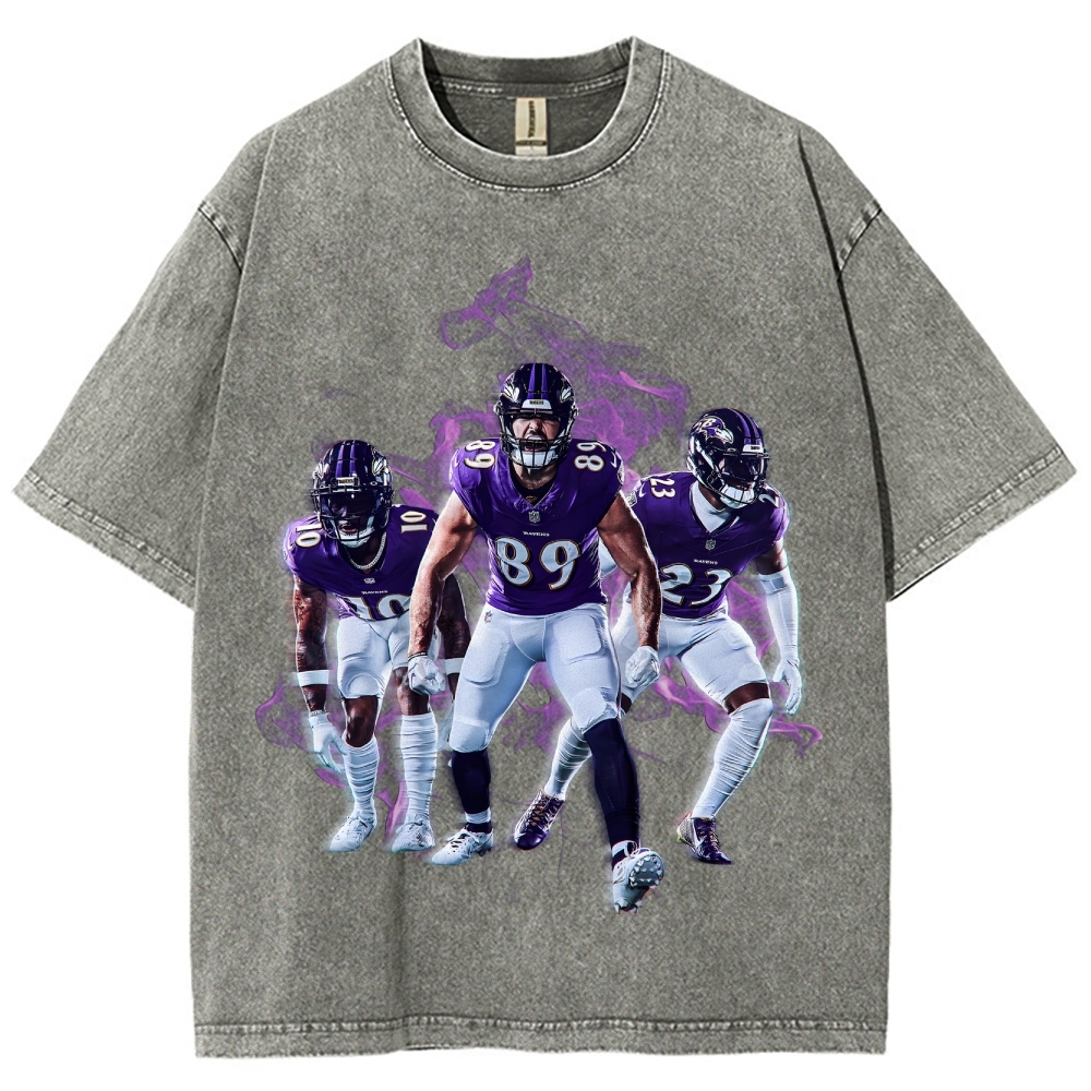 Unisex Fit Washed T-Shirt Baltimore Ravens