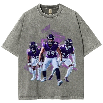 Unisex Fit Washed T-Shirt Baltimore Ravens