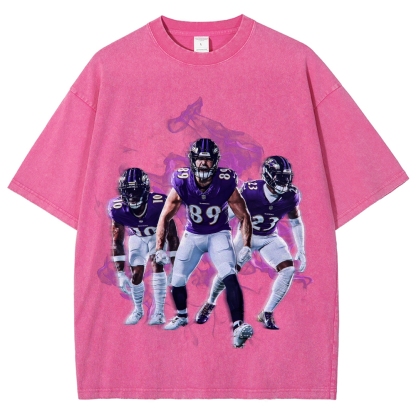 Unisex Fit Washed T-Shirt Baltimore Ravens