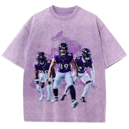 Unisex Fit Washed T-Shirt Baltimore Ravens