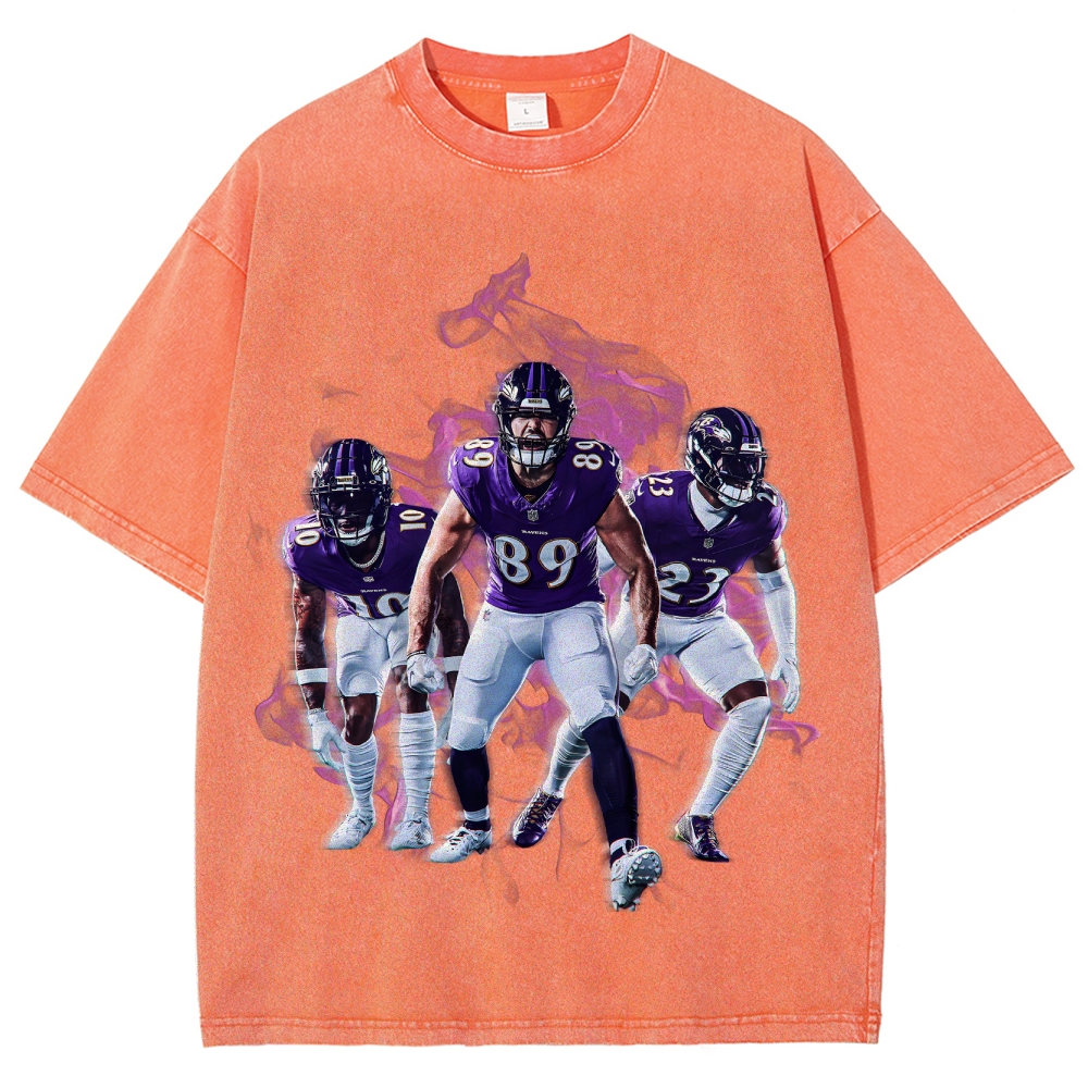 Unisex Fit Washed T-Shirt Baltimore Ravens