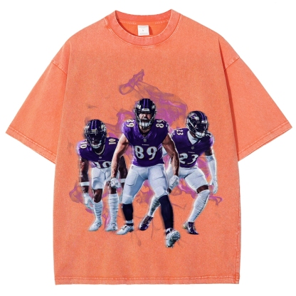 Unisex Fit Washed T-Shirt Baltimore Ravens