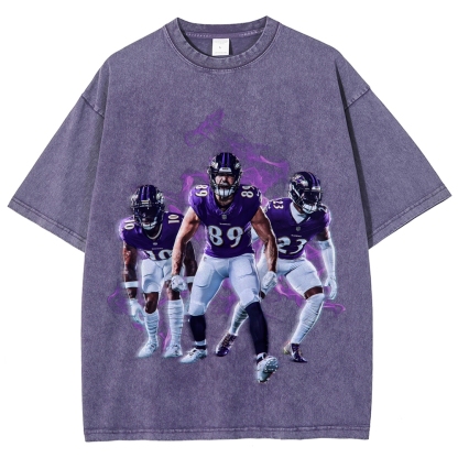 Unisex Fit Washed T-Shirt Baltimore Ravens