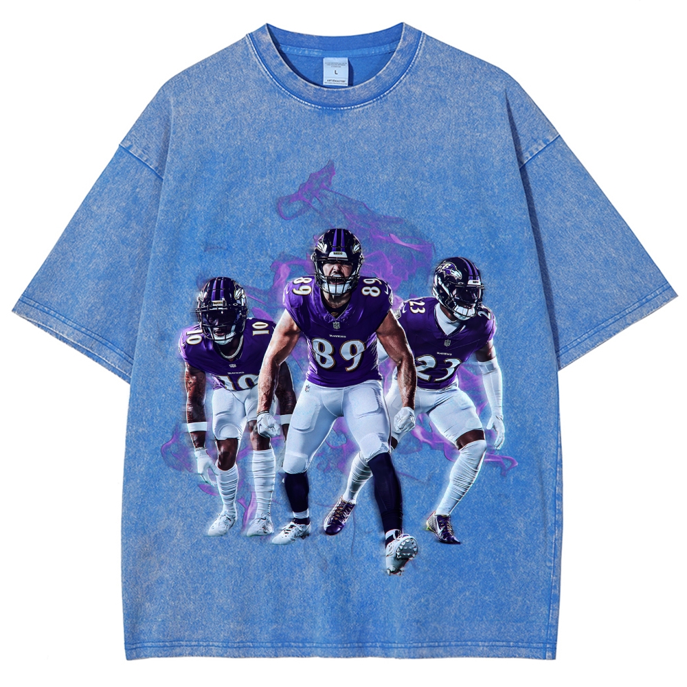 Unisex Fit Washed T-Shirt Baltimore Ravens