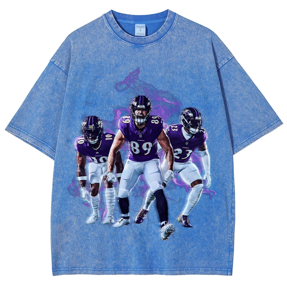 Unisex Fit Washed T-Shirt Baltimore Ravens