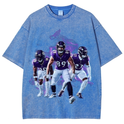 Unisex Fit Washed T-Shirt Baltimore Ravens