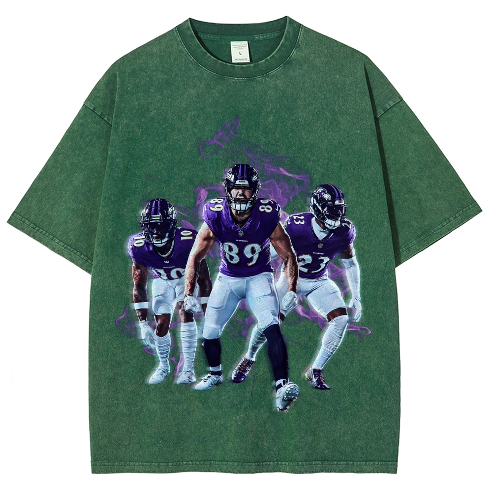 Unisex Fit Washed T-Shirt Baltimore Ravens