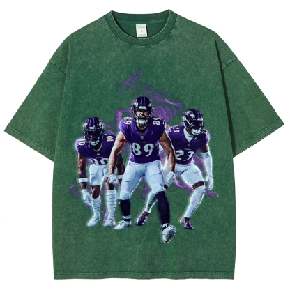 Unisex Fit Washed T-Shirt Baltimore Ravens