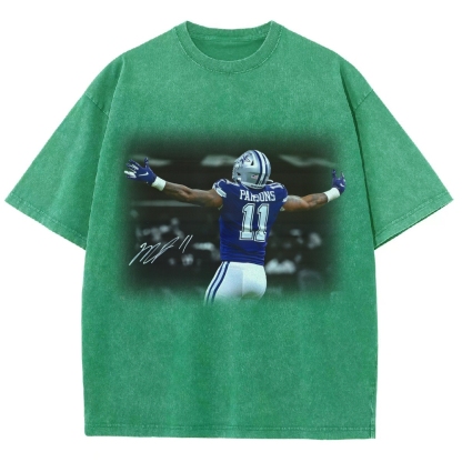 Unisex Fit Washed T-Shirt-Micah Parsons Dallas Cowboys