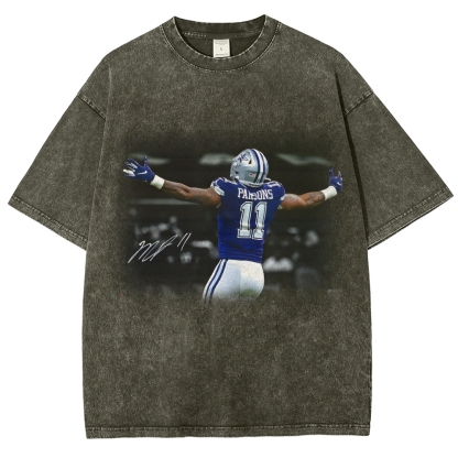 Unisex Fit Washed T-Shirt-Micah Parsons Dallas Cowboys