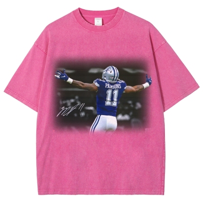 Unisex Fit Washed T-Shirt-Micah Parsons Dallas Cowboys