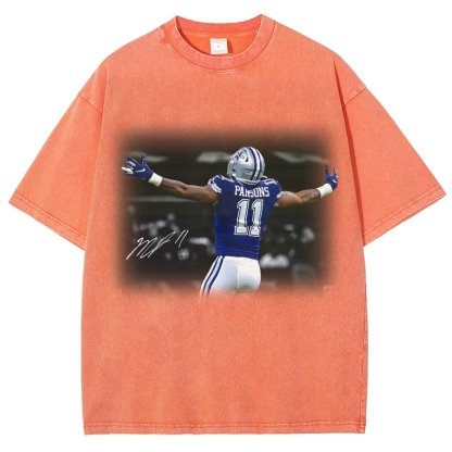 Unisex Fit Washed T-Shirt-Micah Parsons Dallas Cowboys