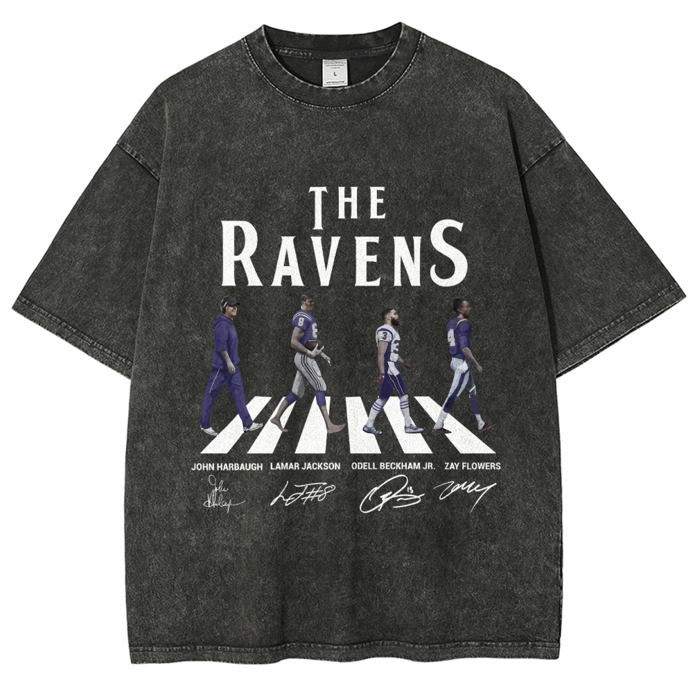 Unisex Fit Washed T-Shirt|RAVENS