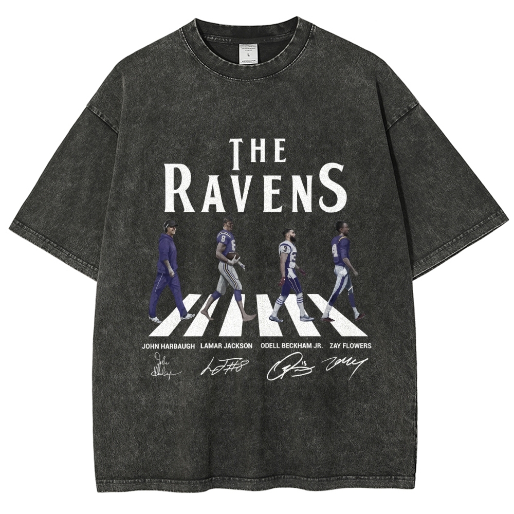 Unisex Fit Washed T-Shirt|RAVENS