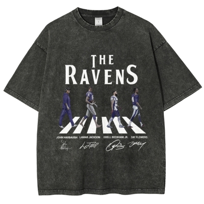 Unisex Fit Washed T-Shirt|RAVENS