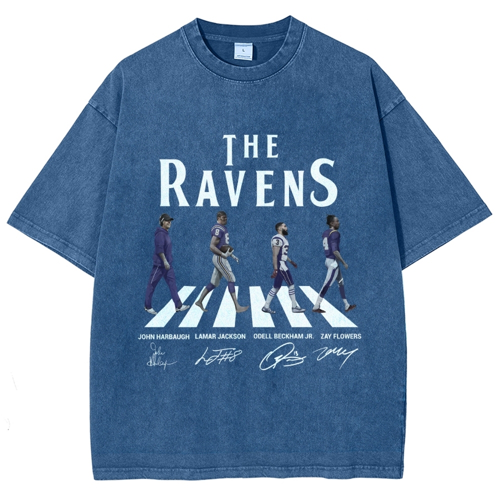 Unisex Fit Washed T-Shirt|RAVENS