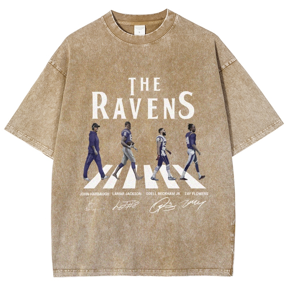 Unisex Fit Washed T-Shirt|RAVENS
