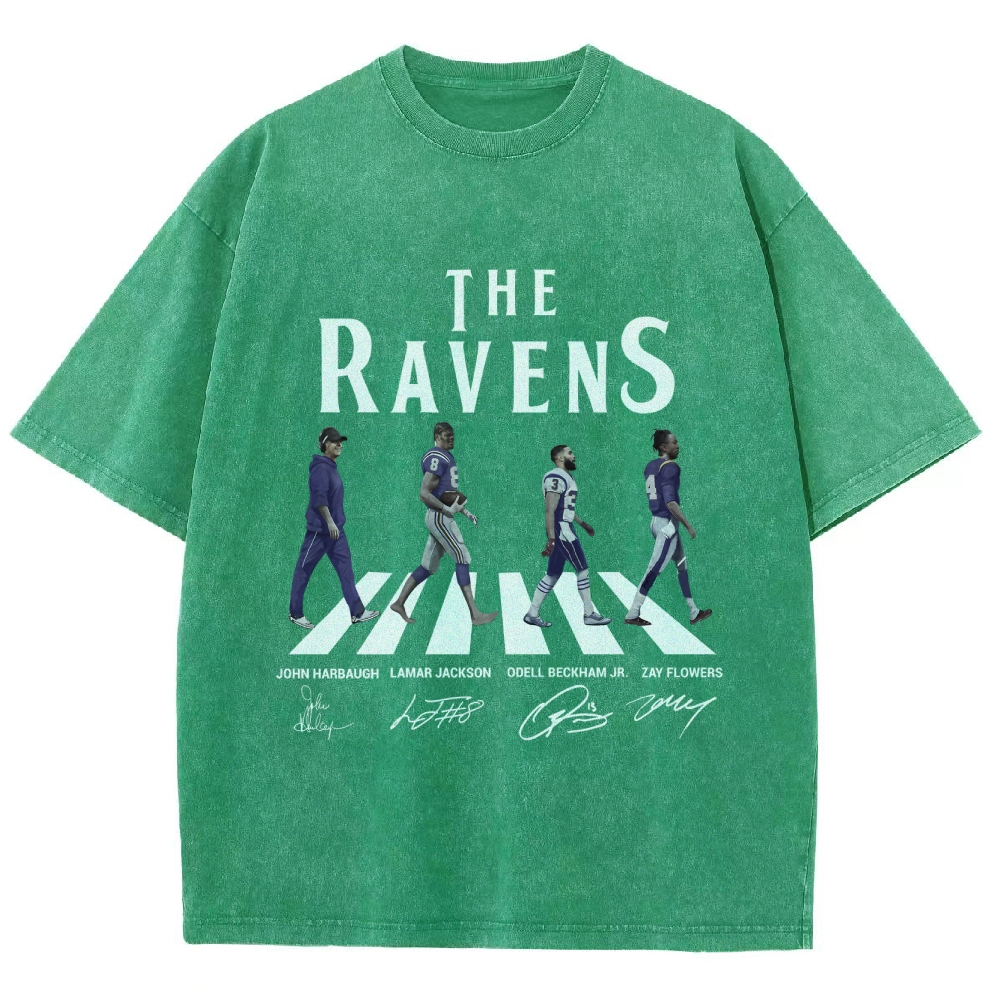 Unisex Fit Washed T-Shirt|RAVENS