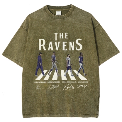 Unisex Fit Washed T-Shirt|RAVENS